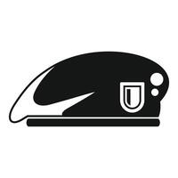 Simple vector icon of a military beret viewed from the side