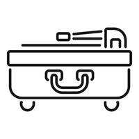 Portable laser engraving machine working on material vector