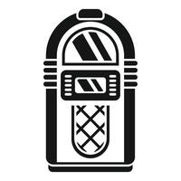 Classic jukebox displaying colorful lights, playing music in retro style vector