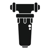 Water filter cartridge replacing purifying system icon vector