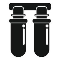 Double water filter cartridge system icon showing liquid purification vector