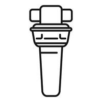 Water filter cartridge replacing old filter element icon vector outline
