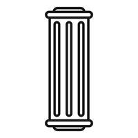 Ancient column representing history and architecture icon vector