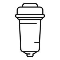 Reverse osmosis water filter system replacing cartridge icon vector