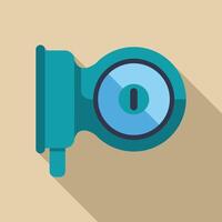 Water meter icon showing measurement gauge and pipe vector