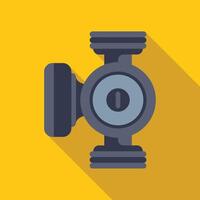 Water pump icon showing plumbing and flow control vector