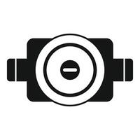 Electric meter showing energy consumption icon simple style vector