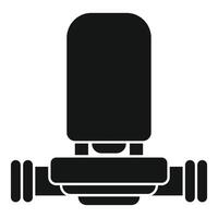Water filter icon showing water being filtered vector