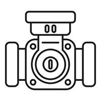 Water meter icon showing water consumption measurement device vector