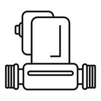 Water meter icon showing water consumption metering vector