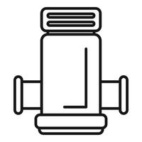 Water pipeline with flanges connecting pipes icon vector outline