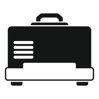 Portable generator providing power during blackout vector