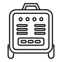 Portable generator providing power during blackout line icon vector
