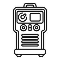 Portable power generator providing electricity using gasoline engine vector