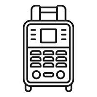Professional audio amplifier showing buttons and knobs vector