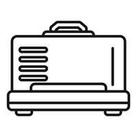 Portable power generator providing electricity during power outage vector