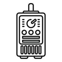 Radio transmitter device sending signals icon vector outline