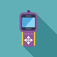 Portable barcode scanner device for retail business management vector