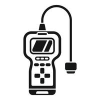 Car diagnostic tool showing engine trouble code icon vector