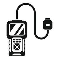 Car diagnostic tool showing engine trouble codes vector