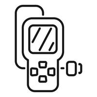 Glucometer showing blood glucose level icon vector outline