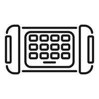 Smartphone with big physical keyboard having large buttons for easy typing vector