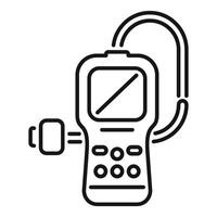 Digital clamp meter is measuring electricity in a line vector