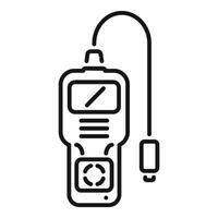 Portable gas detector measuring instrument showing methane level vector