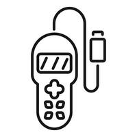 Glucometer showing blood glucose level for diabetes control vector