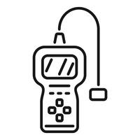 Car diagnostic device showing engine trouble code icon vector