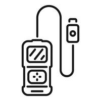 Portable gas detector measuring instrument showing methane level vector