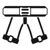 Climbing harness protecting from falling icon, simple style vector