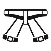 This is a simple vector icon of a climbing harness
