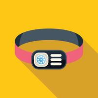 Headlamp flashlight icon showing light source for working at night vector
