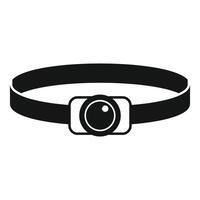 Elastic headlamp for tourists exploring caves at night vector