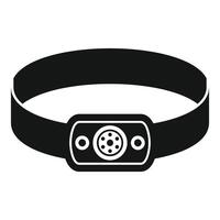 Headlamp for working in the dark icon simple style vector