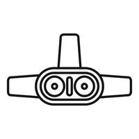 Simple black and white icon style image of a submarine vector