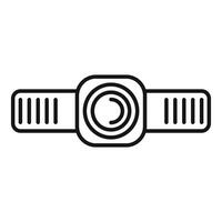 Action camera showing lens and strap icon vector