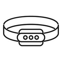 Headlamp flashlight for working in the dark icon outline vector