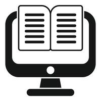Online education icon representing e learning and digital textbook vector