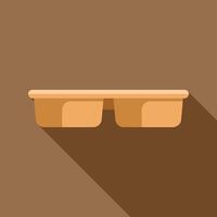 Empty food container icon representing food storage concept vector