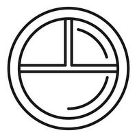 Round window frame offering a view of the outside world vector