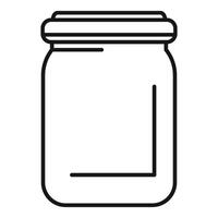 Empty glass jar with lid for pickling and preserving vector