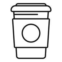 Takeaway coffee cup with blank label for branding and logo placement vector