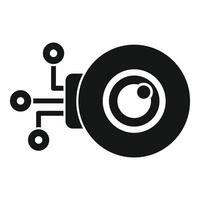 Digital security camera connecting to network icon vector