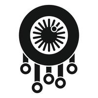 Artificial intelligence is watching collecting and analyzing data icon vector