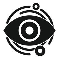 Digital eye scanning system monitoring data icon vector