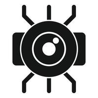 Smart home camera using face recognition technology icon vector