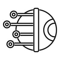Cyber eye watching system monitoring icon showing security and vision vector
