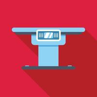 Medical scanner machine standing on red background vector